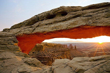 Sunrise Through Mesa Arch, Canyonlands National Park, UT